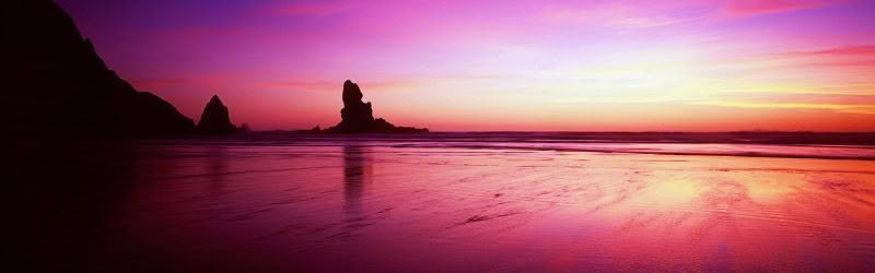 Anawhata Wonder sunset at Anwhata beach with amazing colours
