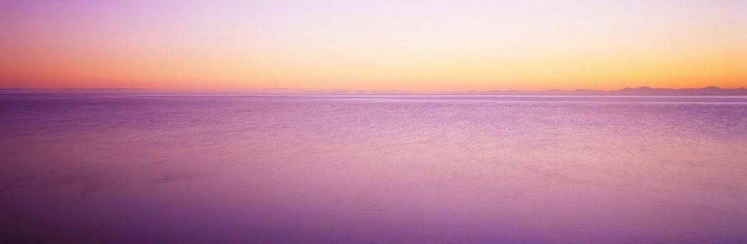 A vast ocean seascape at dusk, Abel Tasman National Park, New Zealand