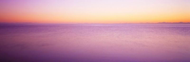 A vast ocean seascape at dusk, Abel Tasman National Park, New Zealand