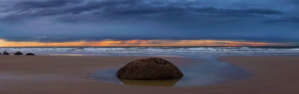 Moeraki Boulder, New Zealand. A Limited Edition Fine Art Landscape Photograph by Richard Hume