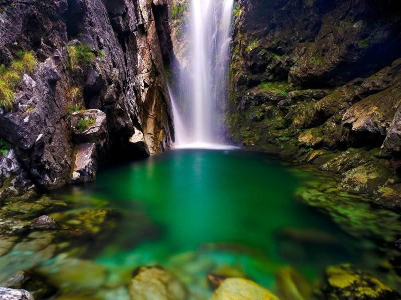 Routeburn Falls on the Routeburn Track in New Zealand