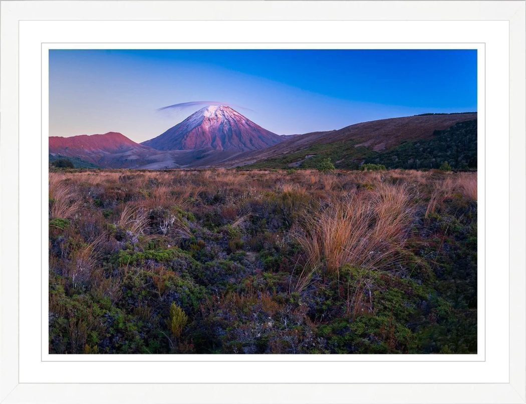 New Zealand landscape photography, Mount Ngauruhoe at dawn, Tongariro National Park.