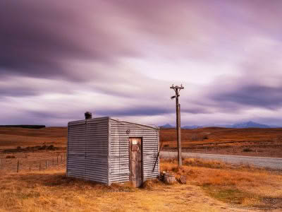 New Zealand Landscape Photography, Irishman Creek Roadman's Hut with stunning light, Tekapo New Zealand