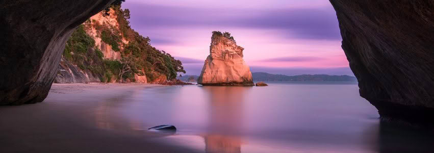 Cathedral Cove with beautiful dawn light