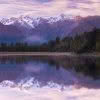 Lake Matheson, New Zealand - mirrored reflection of mountains captured in a fine art landscape photograph by Richard Hume