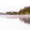 Mapourika Mist – mist rolling in over Lake Mapourika, West Coast, New Zealand. Fine art landscape photograph by Richard Hume